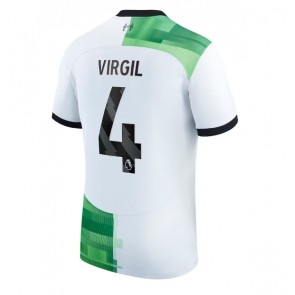 Liverpool Virgil van Dijk #4 Bortedrakt 2023-24 Kortermet